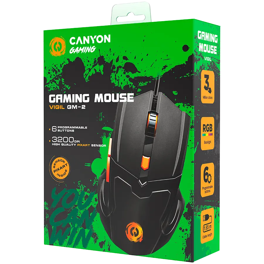 CANYON mouse Vigil GM-2 RGB 6buttons Wired Black - image 5