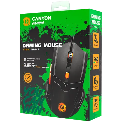 CANYON mouse Vigil GM-2 RGB 6 butoane cu fir negru - 6