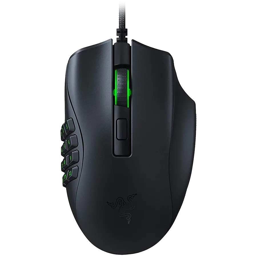 Razer Naga X, Gaming Mouse, True 18,000 dpi Razer 5G optical sensor with 99.4% resolution accuracy, 2nd-gen Razer™ Optical Mouse Switches, Speedflex cable 1.8m, 16 independently programmable buttons