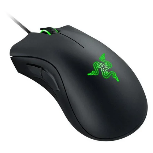 Razer DeathAdder Essential, Gaming Mouse, True 6 400 DPI optical sensor, Ergonomic Form Factor, Mechanical Mouse Switches with 10 million-click life cycle, 1000 Hz Ultrapolling, Single-color green lighting