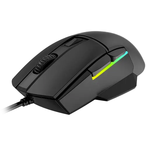 LORGAR Jetter 357, gaming mouse, Optical Gaming Mouse with 6 programmable buttons, Pixart ATG4090 sensor, DPI can be up to 8000, 30 million times key life, 1.8m PVC USB cable, Matt UV coating and RGB lights with 4 LED flowing mode, size:124.90*71.65*41.36mm, 115g - image 3