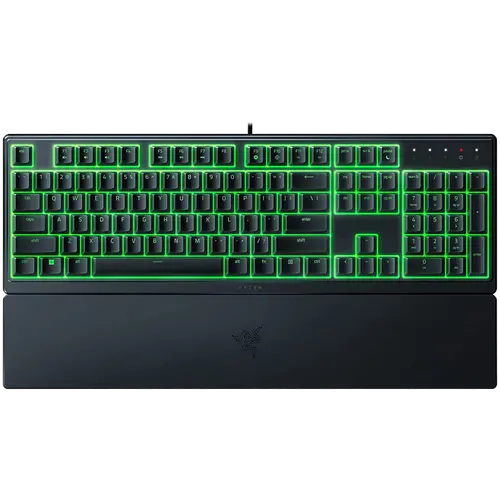 Razer Ornata V3 X US, switch-uri cu membrană silențioase, iluminare RGB, Ultrapolling 1000 Hz, taste ABS cu acoperire UV, suport pentru încheietura - 1