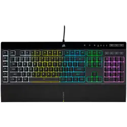 CORSAIR K55 RGB PRO Gaming Keyboard, Backlit Zoned RGB LED, Rubberdome