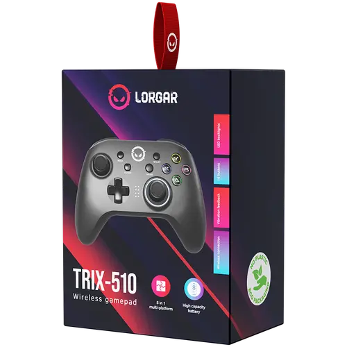 LORGAR Gaming Χειριστήριο TRIX 510 Ασύρματο Μαύρο - 5