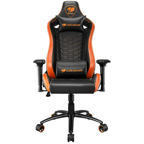 COUGAR OUTRIDER S, Gaming Chair, Body-embracing High Back Design, Premium PVC Leather, Head and Lumbar Pillow, 180º Reclining, Full Steel Frame, 4D Adjustable Armrest, Class 4 Gas Lift Cylinder