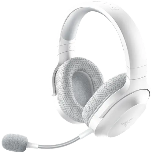 Razer Barracuda X Mercury White Wireless Multi-platform Gaming and Mobile Headset, Razer TriForce 40mm Drivers, Detachable HyperClear Cardioid Mic, Ultra-soft FlowKnit mem foam, 7.1 audio, 50hrs, Dual Wireless, Type-C, Compt PC, PlSt, MD, Ad, iOs