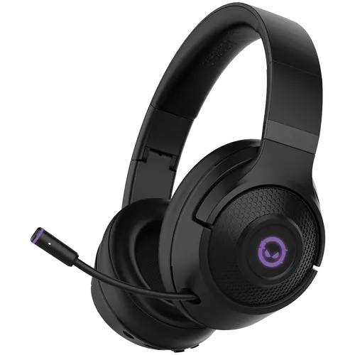 LORGAR Noah 701, gaming headset with microphone, 2.4GHz USB dongle + BT 5.1 Realtek 8763, battery 1000mAh, type-C charging cable 0.8m, audio cable 1.5m, size:195*185*80mm, 0.28kg. Black