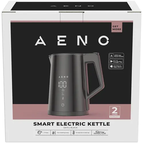 AENO Electric Kettle EK7S Smart: 1850-2200W, 1.7L, Strix, Double-walls, Temperature Control, Keep warm Function, Control via Wi-Fi, LED-display, Non-heating body, Auto Power Off, Dry tank Protection - image 2