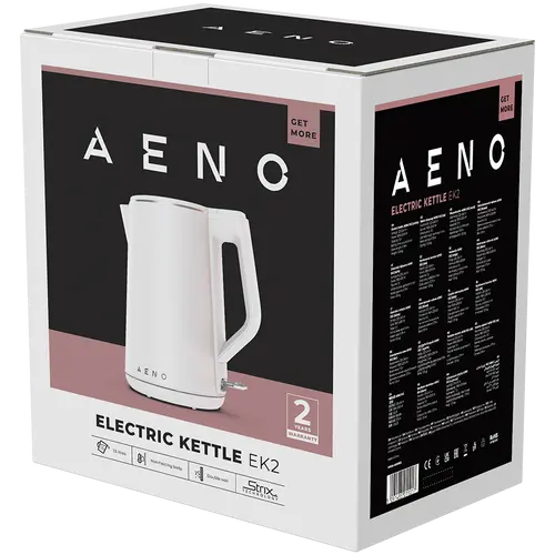 AENO ηλεκτρικός βραστήρας EK2: 1850-2200W, 1.5L, Strix, διπλά τοιχώματα, μη θερμαινόμενο σώμα, αυτόματη απενεργοποίηση, προστασία από λειτουργία χωρίς - 4