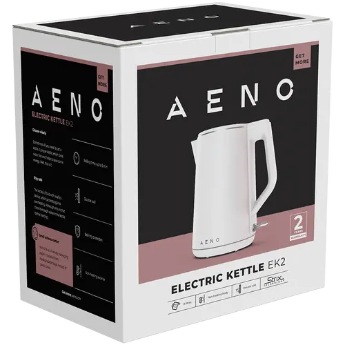 AENO Electric Kettle EK2: 1850-2200W, 1.5L, Strix, Double-walls, Non-heating body, Auto Power Off, Dry tank Protection - image 4