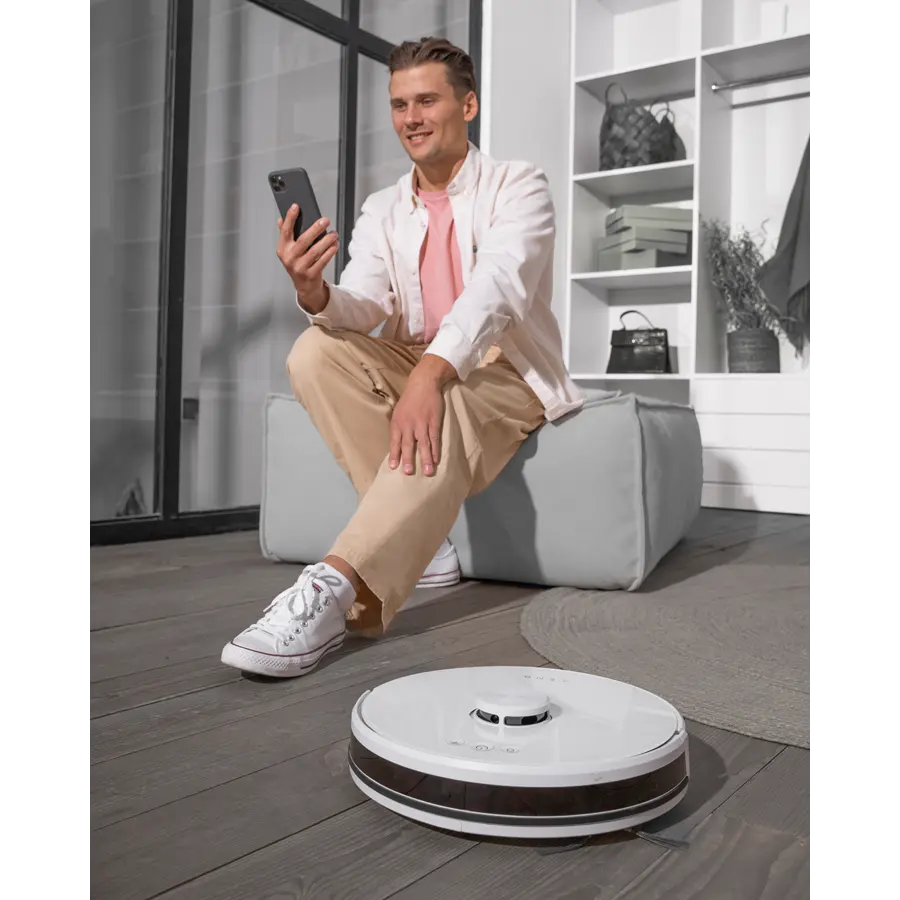 AENO Robot Vacuum Cleaner RC2S: wet & dry cleaning, smart control AENO App, powerful Japanese Nidec motor, turbo mode - image 2