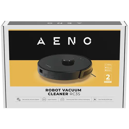 AENO Robot Vacuum Cleaner RC3S: wet & dry cleaning, smart control AENO App, powerful Japanese Nidec motor, turbo mode - image 7