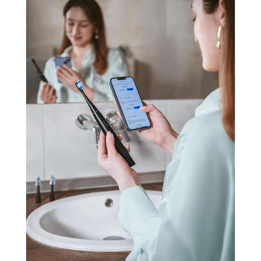 AENO SMART Sonic Electric toothbrush, DB2S: Black, 4modes +8 smart, wireless charging, 46000rpm, 90 days without charging, IPX7 - image 1