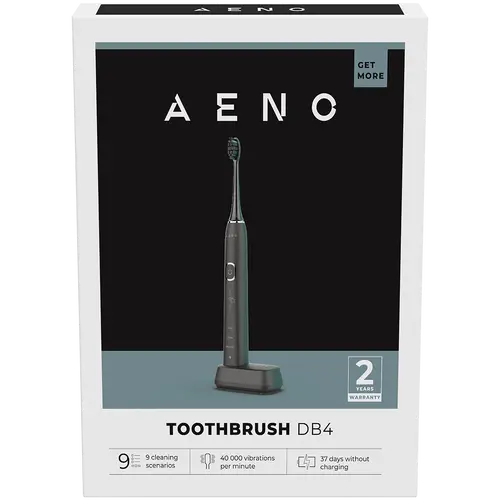 AENO Periuță de dinți electrică Sonic, DB4: Neagră, 9 scenarii, cu 3D touch, încărcare wireless, 46000rpm, 40 de zile fără încărcare, IPX7 - 6