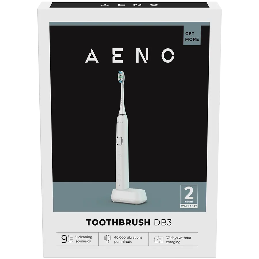 AENO Sonic Electric Toothbrush, DB3: White, 9 scenarios, with 3D touch, wireless charging, 46000rpm, 40 days without charging, IPX7 - image 5