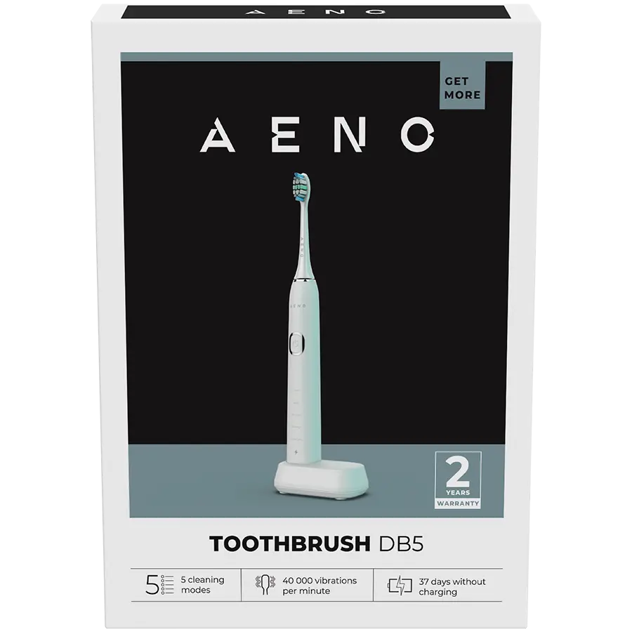 AENO Sonic Ηλεκτρική οδοντόβουρτσα DB5: Λευκή, 5 λειτουργίες, ασύρματη φόρτιση, 46000rpm, 40 ημέρες χωρίς φόρτιση, IPX7 - image 3