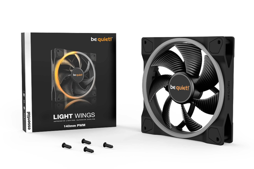 be quiet! LIGHT WINGS 140mm PWM, 4-pin, Fan speed: 1500RPM, ARGB, 23.3 db(A), 3 years warranty - image 4