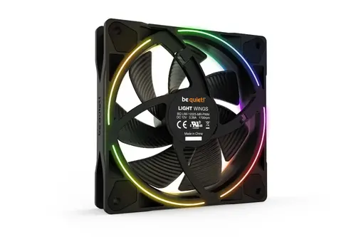 be quiet! LIGHT WINGS 120mm PWM, 4-pin, Fan speed: 1700RPM, ARGB, 20.6 db(A), 3 years warranty - image 3