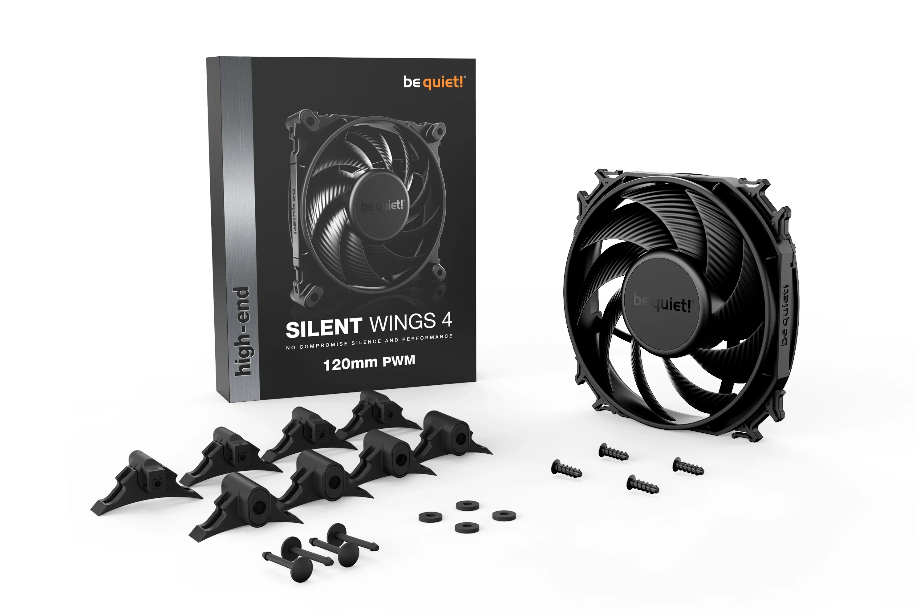 be quiet! SILENT WINGS 4 120mm PWM, 4-pin, Fan speed: 1600RPM, Rubber & hard plastic mountings, 18.9 db(A), 5 years warranty - image 3