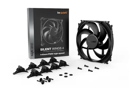 be quiet! SILENT WINGS 4 140mm PMW high-speed, 4-pin, Fan speed: 1900RPM, Rubber & hard plastic mountings, 29.3 db(A), 5 years warranty - image 3