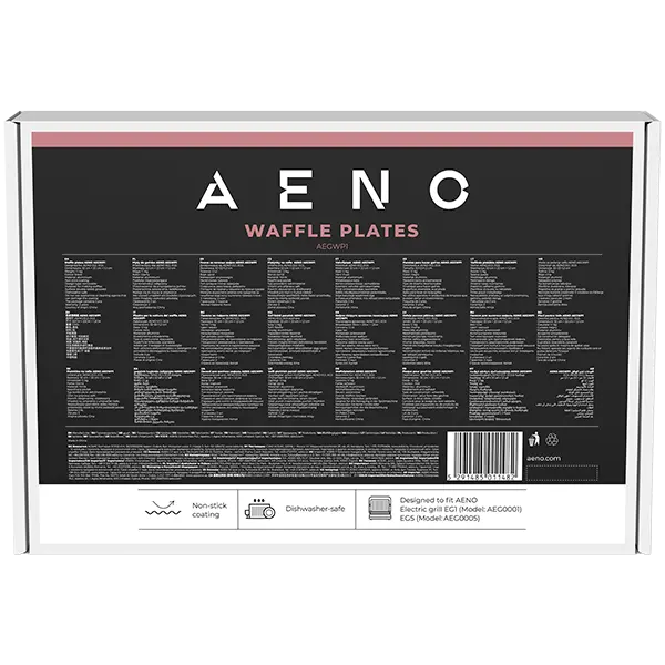 AENO Ηλεκτρική σχάρα AEG0001/AEG0005 Πλάκα για βάφλες, Αντικολλητική επίστρωση, μέγεθος: 290*234mm, 2 τεμ. στο σετ - image 1