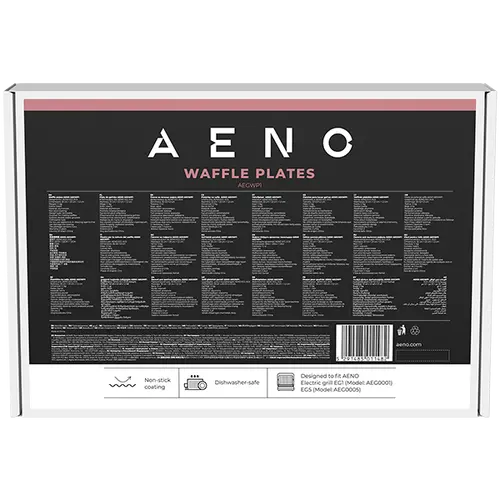 AENO Electric grill AEG0001/AEG0005 Waffle plate,  Non-stick coating, size: 290*234mm, 2 pcs in set - image 1