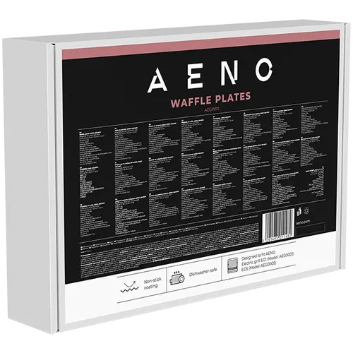 AENO Electric grill AEG0001/AEG0005 Waffle plate,  Non-stick coating, size: 290*234mm, 2 pcs in set - image 3