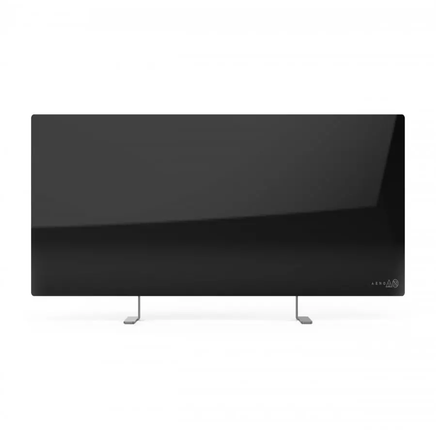 AENO Premium Eco Smart Heater, 700W, Tempered glass, Infrared+convection heating type, Plug type: Europe (E/F type), BLACK - image 3