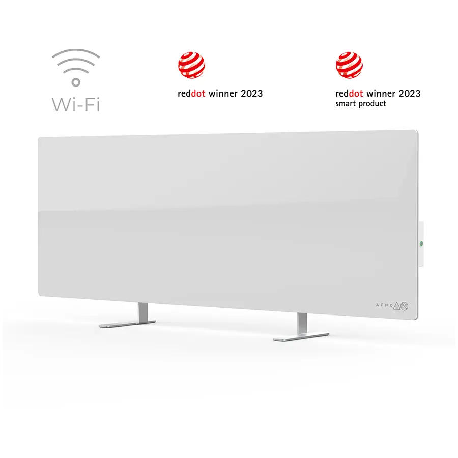 AENO Premium Eco Smart Θερμάστρα, 700W, Ενισχυμένο γυαλί, Τύπος θέρμανσης υπέρυθρη+συναγωγή, Τύπος φις: Ευρώπη (τύπου E/F), ΛΕΥΚΟ