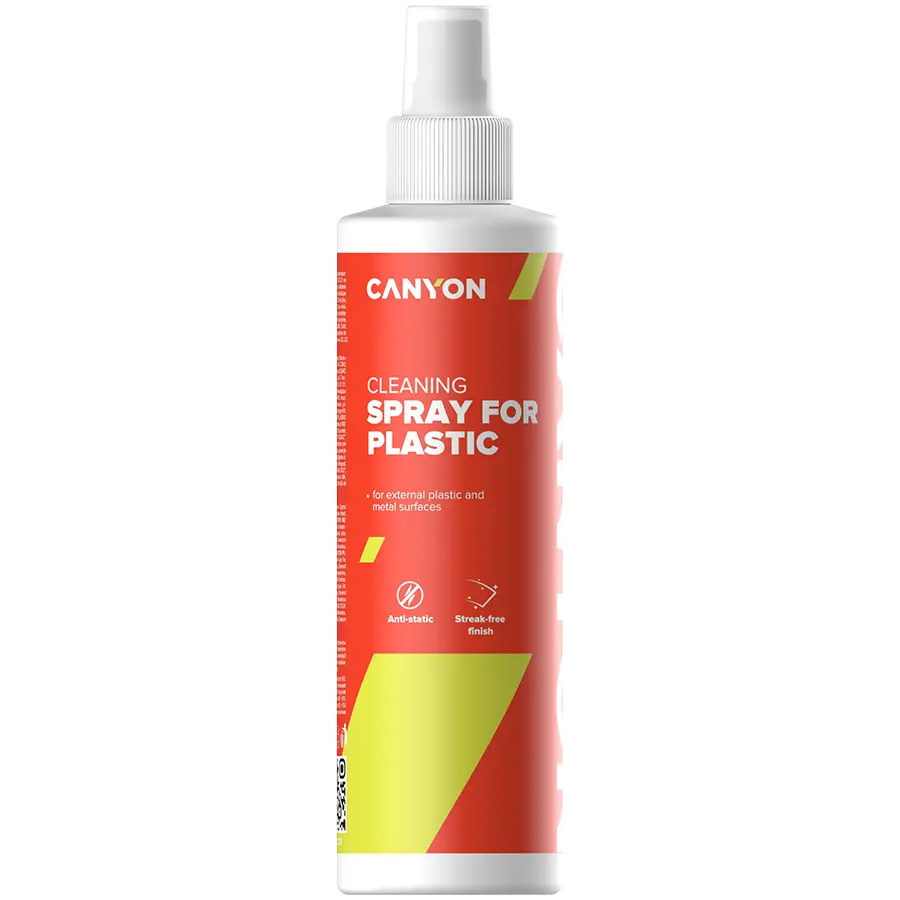 CANYON CCL22, Plastic Cleaning Spray for external plastic and metal surfaces of computers, telephones, fax machines and other office equipment, 250ml, 58x58x195mm, 0.277kg