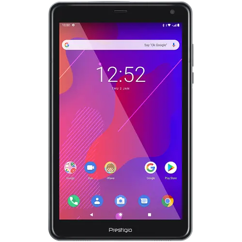 Prestigio Q PRO,PMT4238_4G_D_GY,Single Micro-SIM, have call fuction, 8.0"WXGA(800*1280)IPS display, up to 1.4GHz quad core processor, android 9.0, 2GB RAM+16GB ROM, 0.3MP front camera+2MP rear camera, 5000mAh battery - image 1