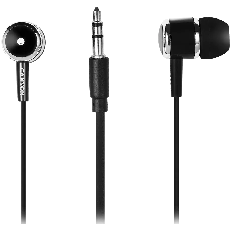 CANYON Căști stereo cu microfon, Negre - image 1