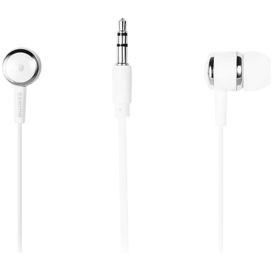 CANYON Căști stereo cu microfon, Albe - image 1