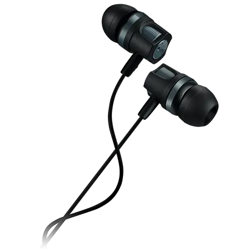 CANYON Stereo earphones with microphone, 1.2M, dark gray