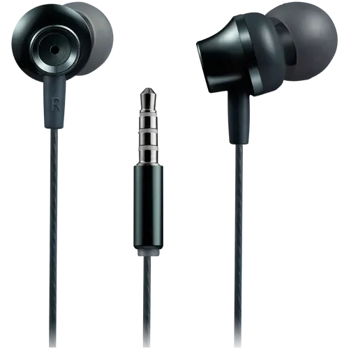 CANYON Stereo earphones with microphone, metallic shell, 1.2M, dark gray - image 1