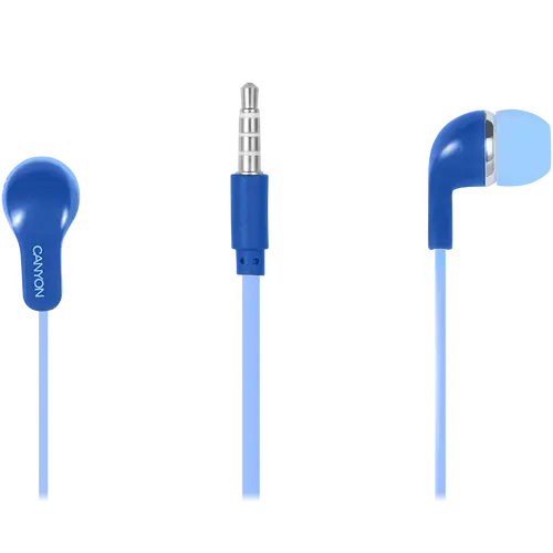 CANYON Stereo Earphones with inline microphone, Blue - image 1