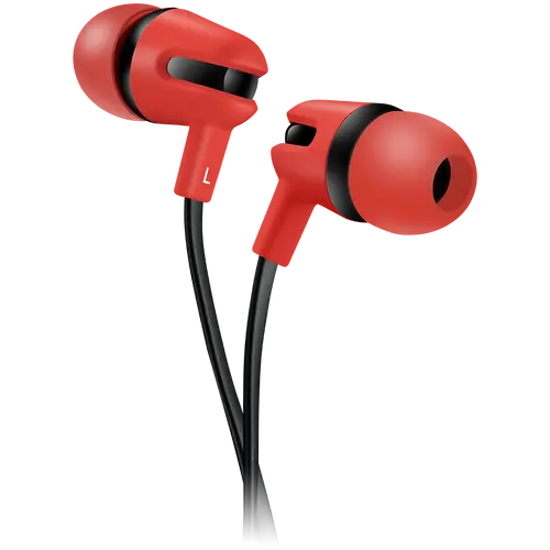 CANYON SEP-4, Stereo earphone with microphone, 1.2m flat cable, Red, 22*12*12mm, 0.013kg