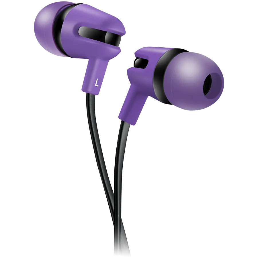 Căști CANYON SEP-4 cu microfon, cablu plat 1.2m, violet