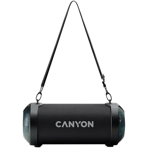 CANYON BSP-7, Bluetooth Speaker, BT V5.0, Jieli JLAC6925B, 3.5mm AUX, 1*USB-A port, micro-USB port, 1500mAh lithium ion  battery, Black, cable length 0.6m, 278*117 *128mm, 0.941kg