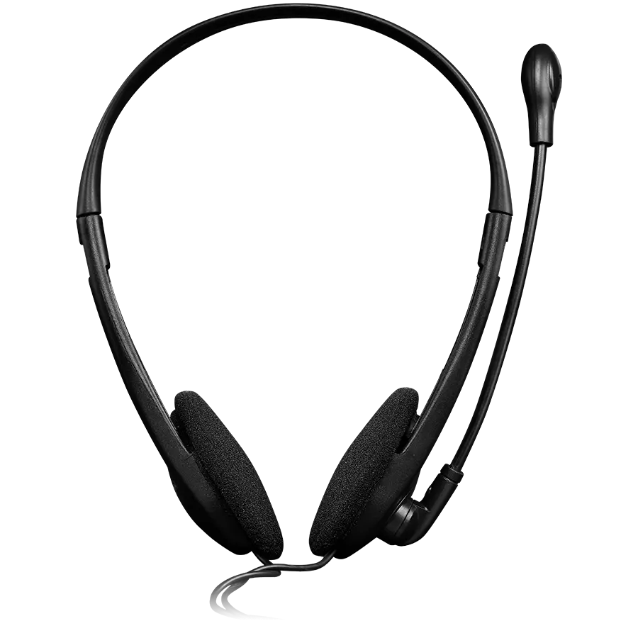 CANYON PC headset with microphone, volume control and adjustable headband, cable 1.8M, Black/Orange - image 1