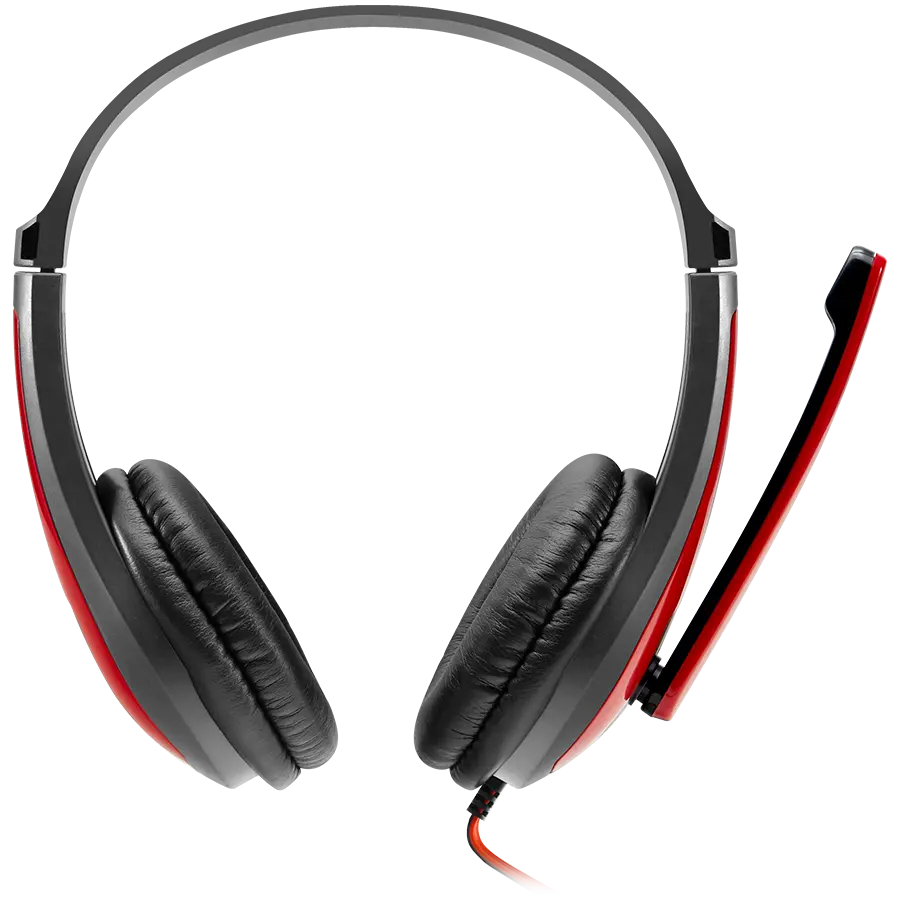 CANYON căști PC headset HSC-1 PC Mic Flat 2m Negru Roșu - image 1