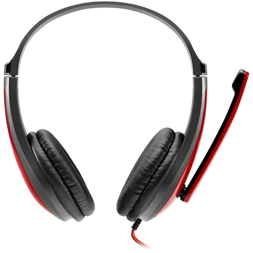 CANYON ακουστικά PC headset HSC-1 PC Mic Flat 2m Μαύρο Κόκκινο - 2