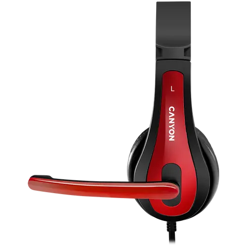 CANYON căști PC headset HSC-1 PC Mic Flat 2m Negru Roșu - 4