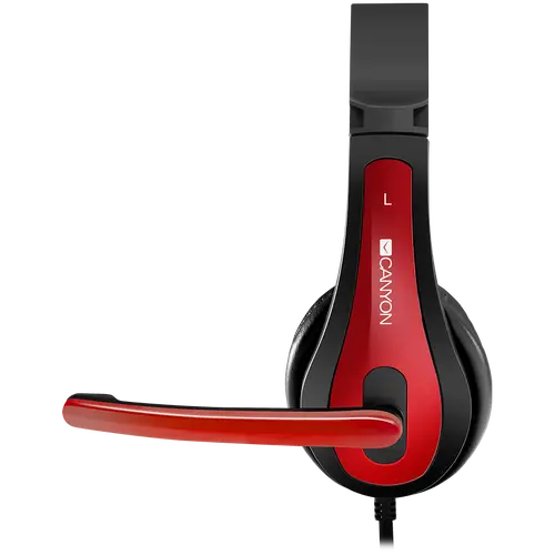 CANYON PC headset HSC-1 PC Mic Flat 2m Black Red - image 3