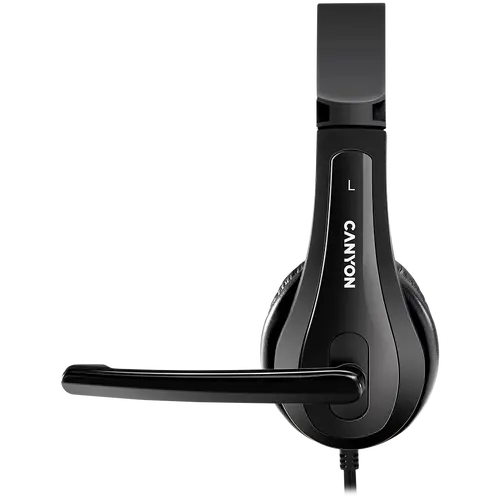 CANYON ακουστικά PC headset HSC-1 PC Mic Flat 2m Μαύρο - 4
