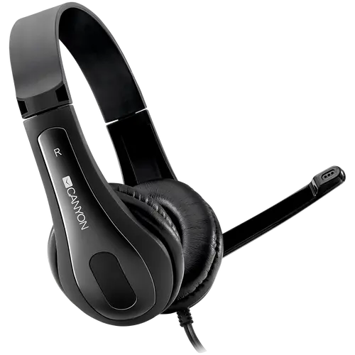 CANYON PC headset HSC-1 PC Mic Flat 2m Black