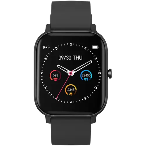 CANYON Wildberry SW-74, Smart watch, 1.3inches TFT full touch screen, Zinic+plastic body, IP67 waterproof, multi-sport mode, compatibility with iOS and android, black body with black silicon belt, Host: 43*37*9mm, Strap: 230x20mm, 45g - image 1