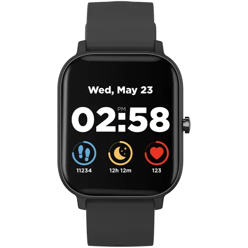 CANYON Wildberry SW-74, Smart watch, 1.3inches TFT full touch screen, Zinic+plastic body, IP67 waterproof, multi-sport mode, compatibility with iOS and android, black body with black silicon belt, Host: 43*37*9mm, Strap: 230x20mm, 45g - image 3