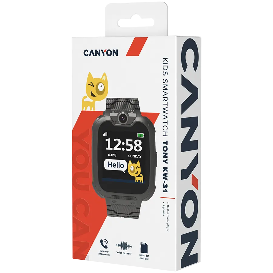 CANYON kids watch Tony KW-31 Camera GSM Black - image 5