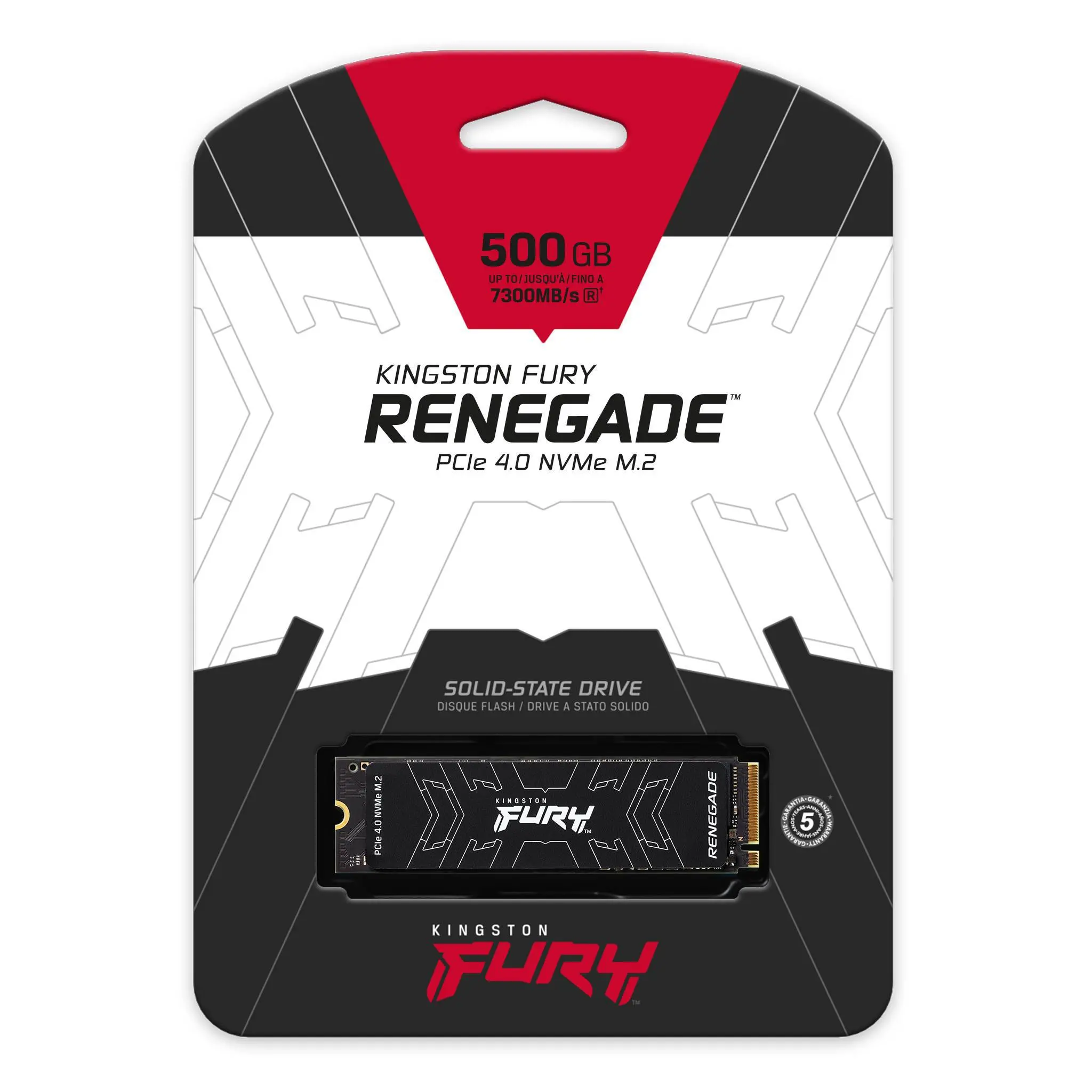 Kingston FURY Renegade 2TB SSD with Heatsink, M.2 2280, PCIe 4.0 NVMe, Read/Write 7300/7000MB/s, Random Read/Write: 1000K/1000K IOPS - image 2